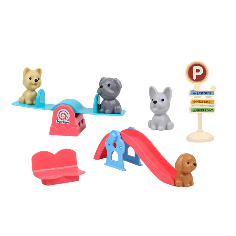 Pet play animal figurine set, a gift for kids to spark imagination and educational play.