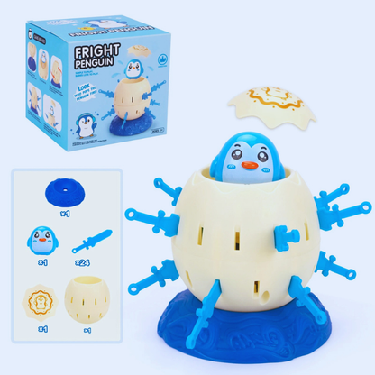 Kids playing an interactive pop-up animal party game, laughing and engaging in social play.