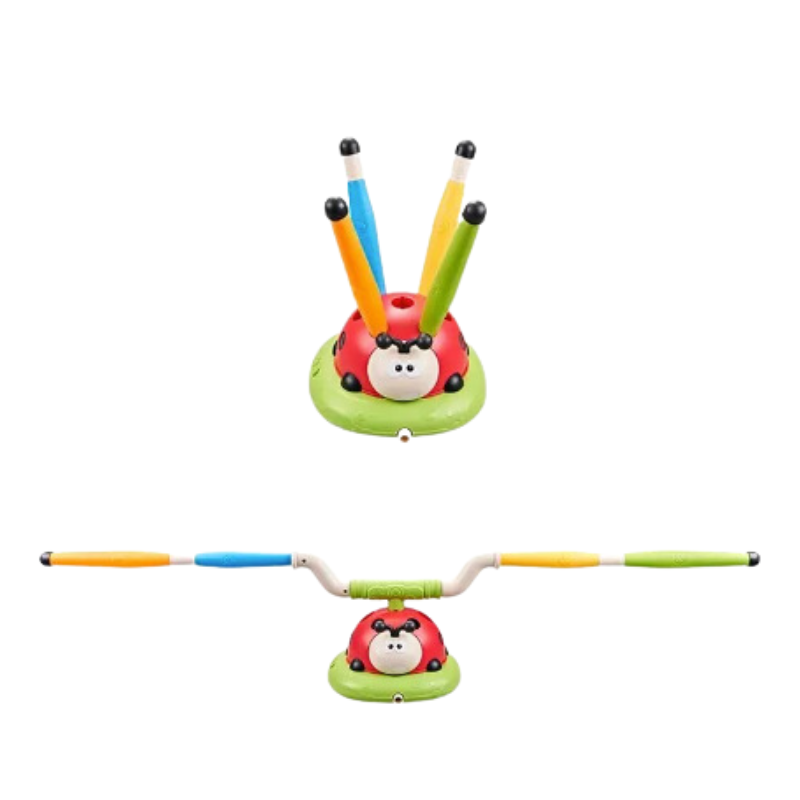 Close-up of a child's hand engaging with the BuzzPlay interactive game, enhancing kids' coordination & active play.