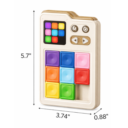 Educational logic puzzle game box showing colorful brain teaser for kids, ideal for travel