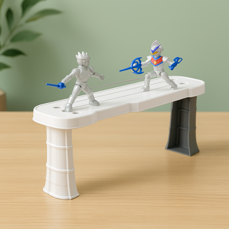 Kids playing Cosmic Battle strategy game, developing reflexes, coordination, and having family fun.