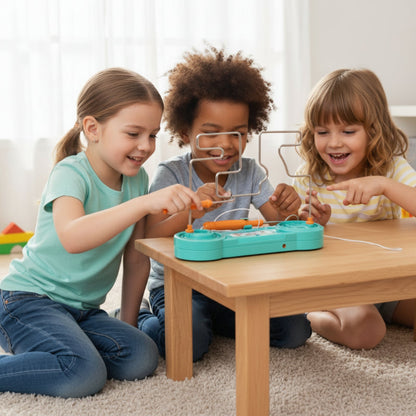 Colorful spiral game toy for children, enhancing problem-solving skills.