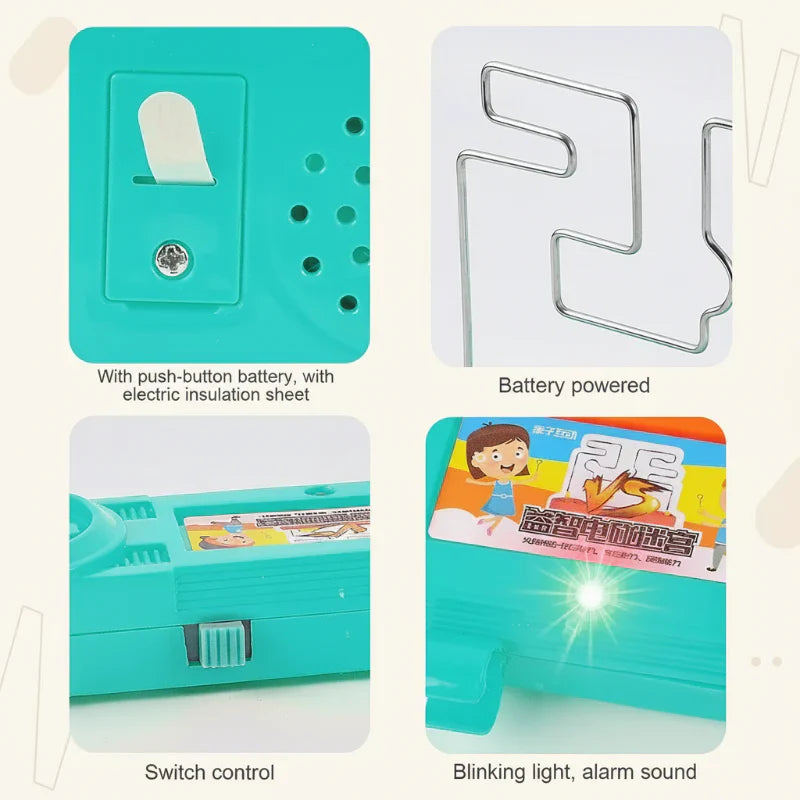 Close-up of a child interacting with an educational spiral strategy game.