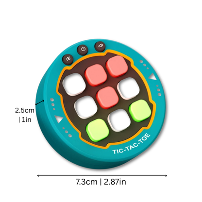 Colorful LED Tic Tac Toe game for kids 5+, an educational toy fostering interactive play and cognitive development.