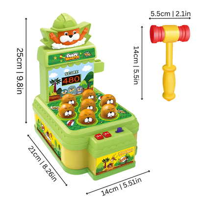 Brightly colored Whack-A-Mole arcade game for kids, a fun educational family toy & gift