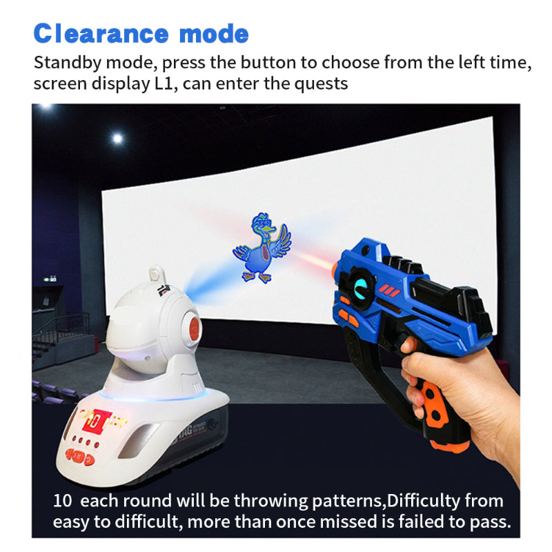 Laser tag blaster & target with vibrant details, perfect activity toy for kids' team play