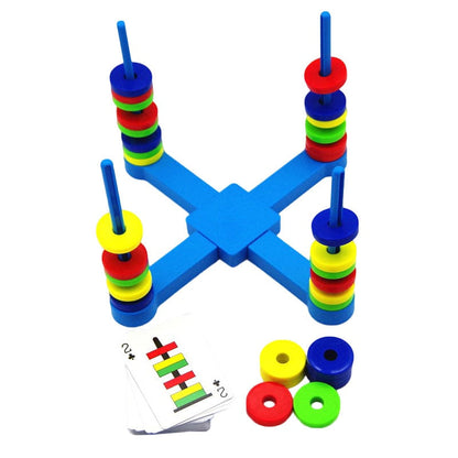 Kids playing Magnetic Science & Physics Exploration Board Game with colorful magnets and cards