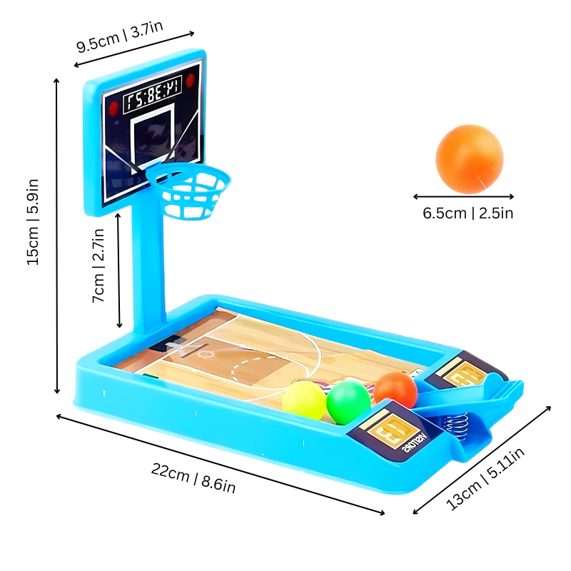 Unisex tabletop mini basketball game for kids, skill toy, hand-eye coordination