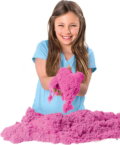 Educational bath toy featuring kinetic sand for hands-on sensory exploration and motor skill development.