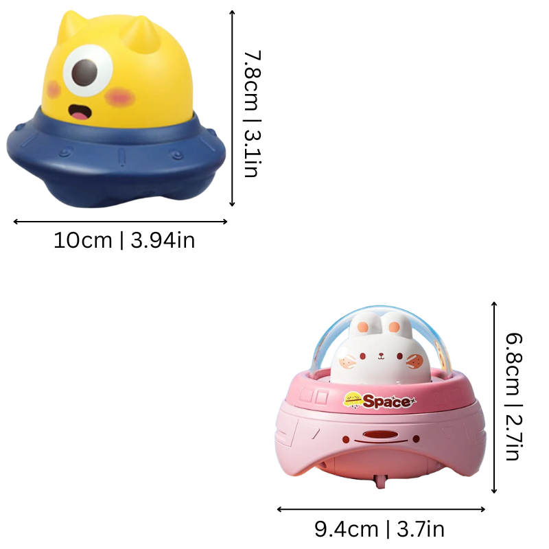 Set of vibrant space car toys for toddlers, perfect for imaginative play and skill development.