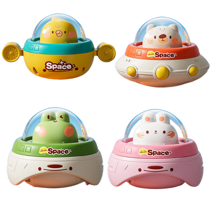 Assorted space car toy vehicles on a playmat, ideal for boys and girls' educational and fun playtime.