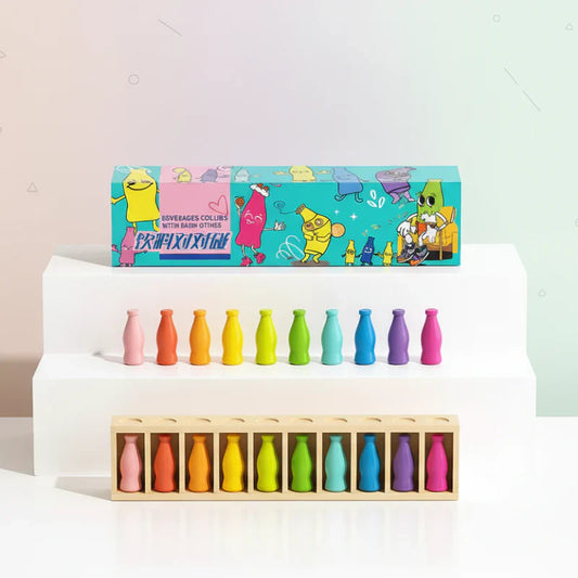 Kids playing with educational wooden color sorting cones game, enhancing fine motor skills