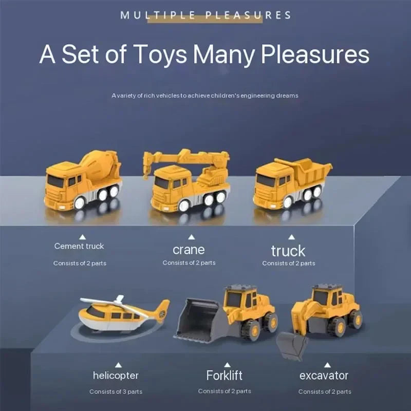 Close-up of magnetic truck toy transforming into a robot figure, educational building set.
