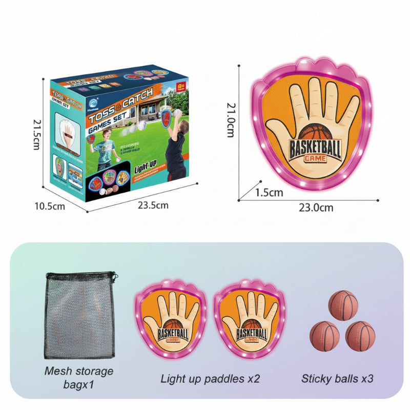 Vibrant light-up paddle from sticky sports set, an engaging activity toy for kids' playtime