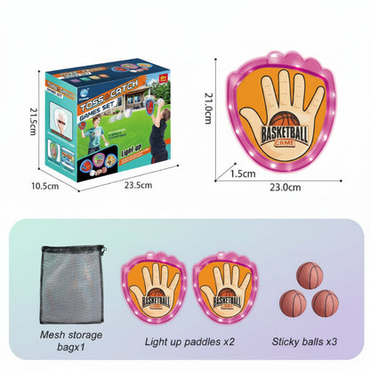 Vibrant light-up paddle from sticky sports set, an engaging activity toy for kids' playtime