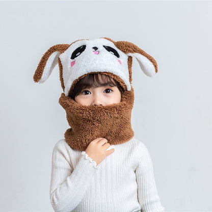 Baby hooded scarf hat with playful bear ears, essential warm winter headwear accessory