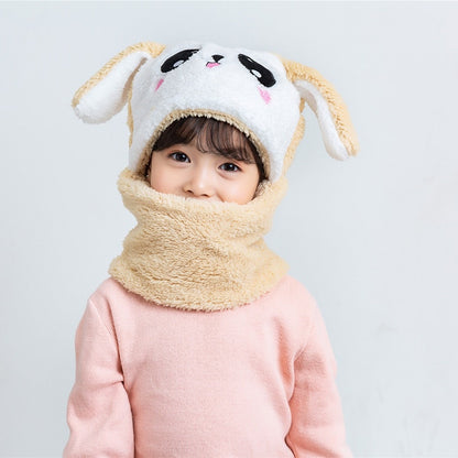 Stylish kids' hooded scarf hat, featuring a fun animal design for ultimate warmth and comfort