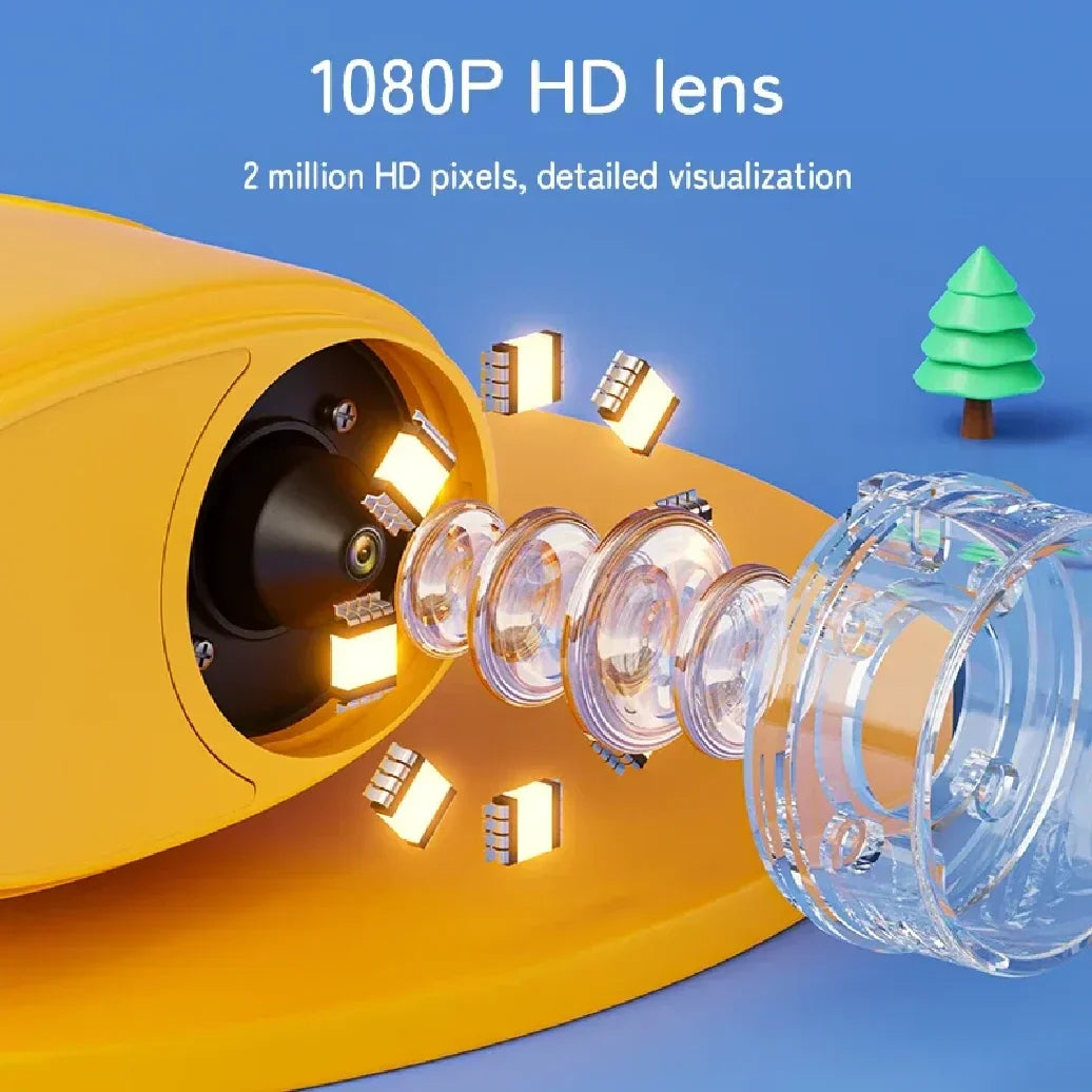 STEM toy portable microscope, lightweight and durable, designed for young adventurers