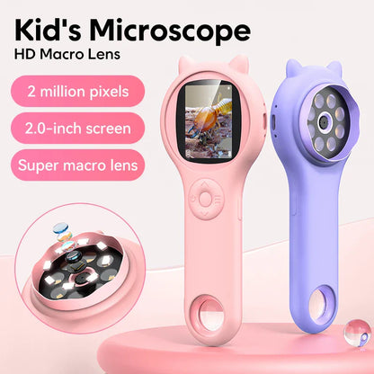 Kids portable digital microscope for science exploration, enhancing children's learning and discovery.
