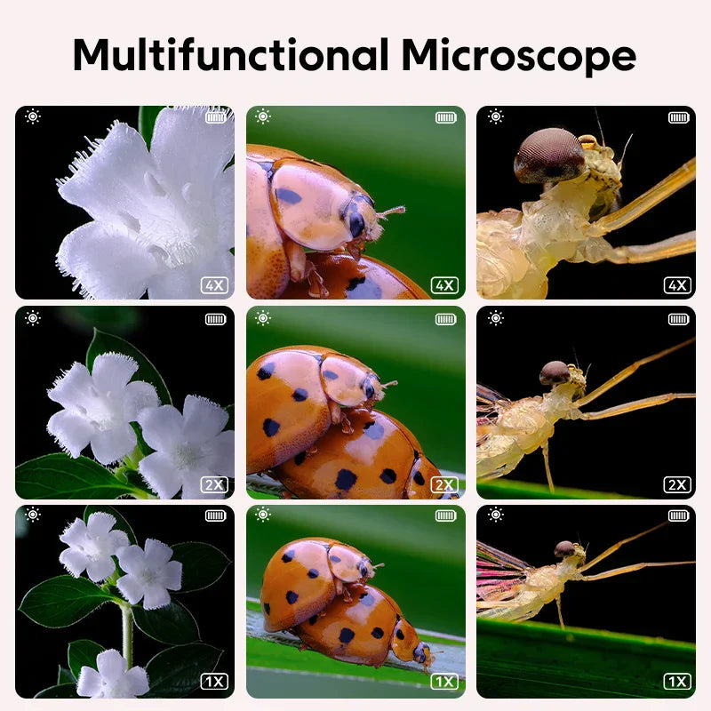 Kids portable digital microscope with an LCD screen, perfect for young scientists' discovery.