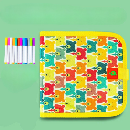 Toddler drawing board with watercolor pencils, a mess-free educational toy for creative art