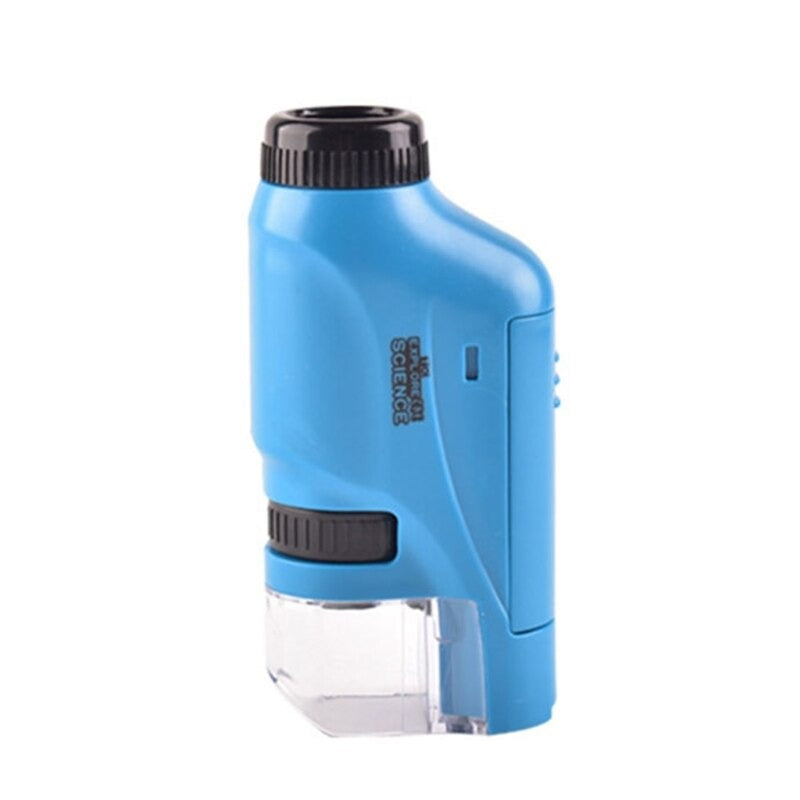 Portable LED microscope for children, perfect for outdoor fun and hands-on science exploration by kids