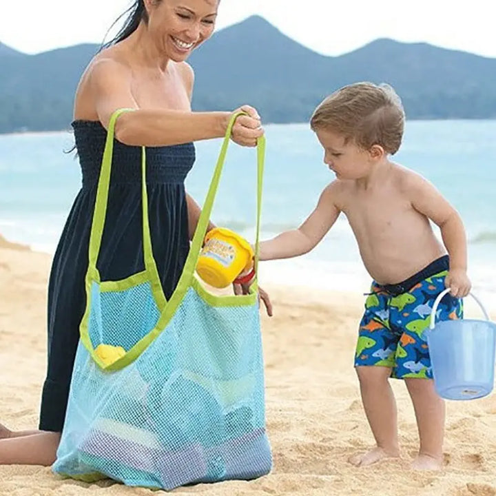 Children's mesh toy bag, compact and easy to carry to the beach