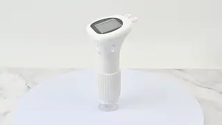 Portable microscope for kids in a backpack pocket, emphasizing its ease of transport for educational outings.