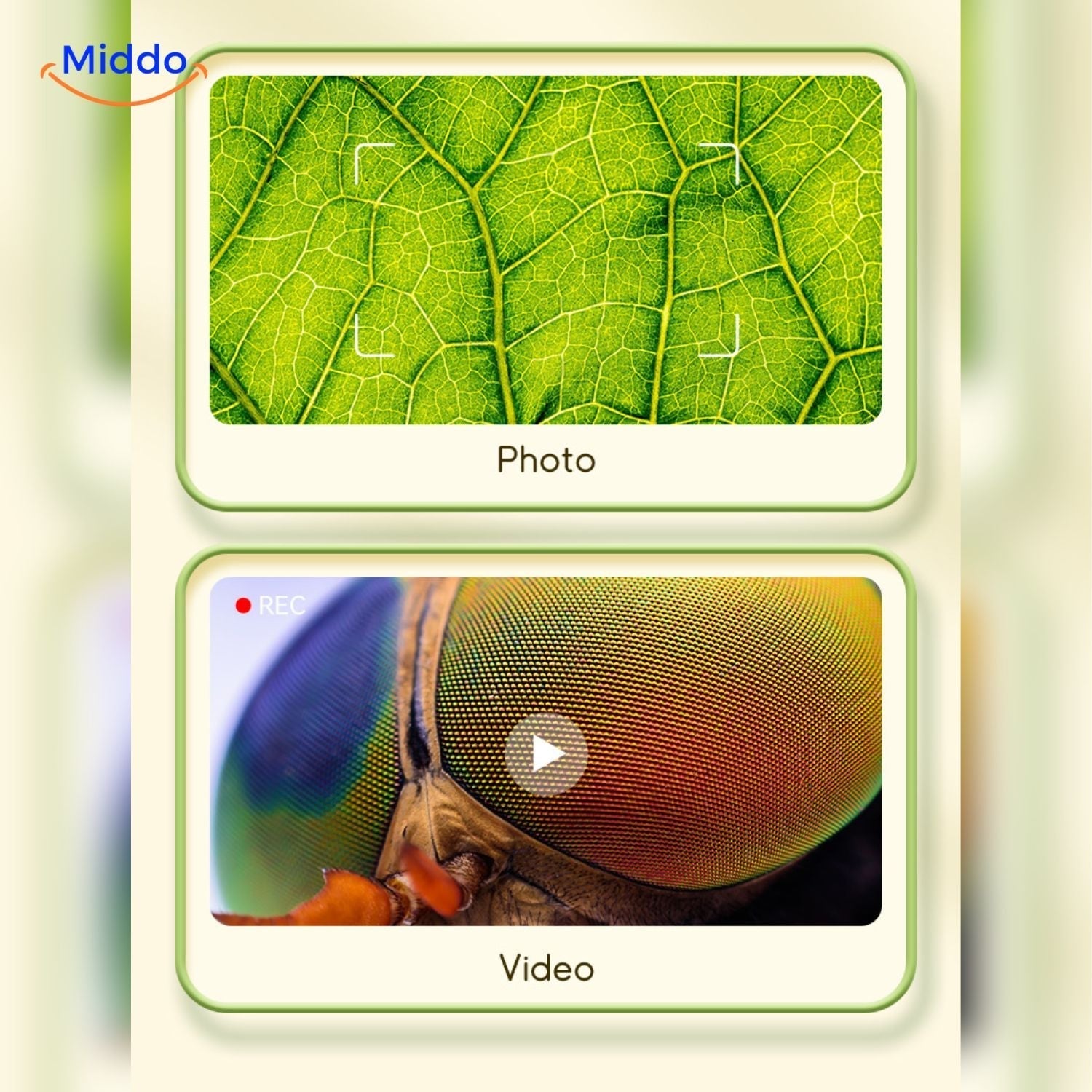 Portable microscope for kids with adjustable focus, ideal for early science education and children's discovery of nature.