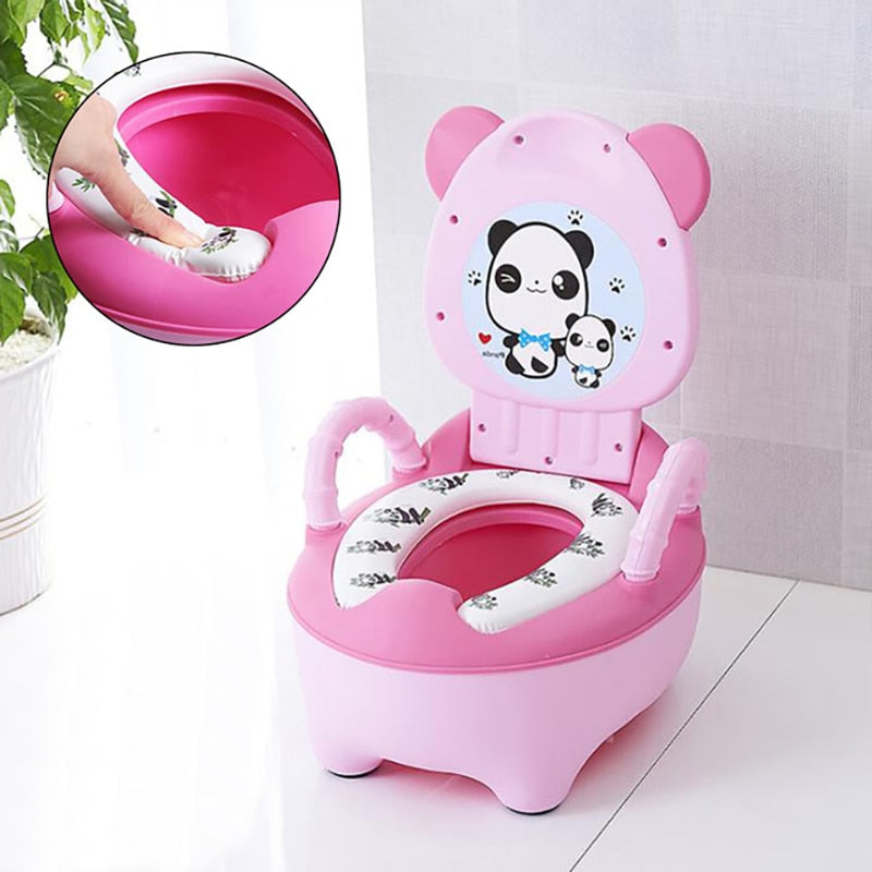 Potty training made easy with this kids portable toilet chair, a practical baby training seat.