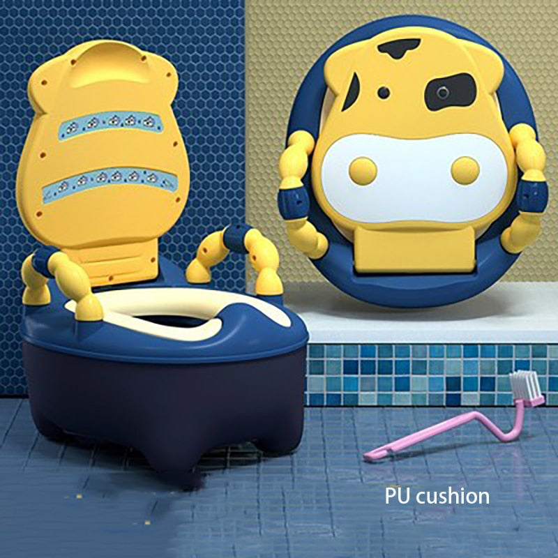 Easy clean portable potty training toilet chair for kids, promoting independent potty use.