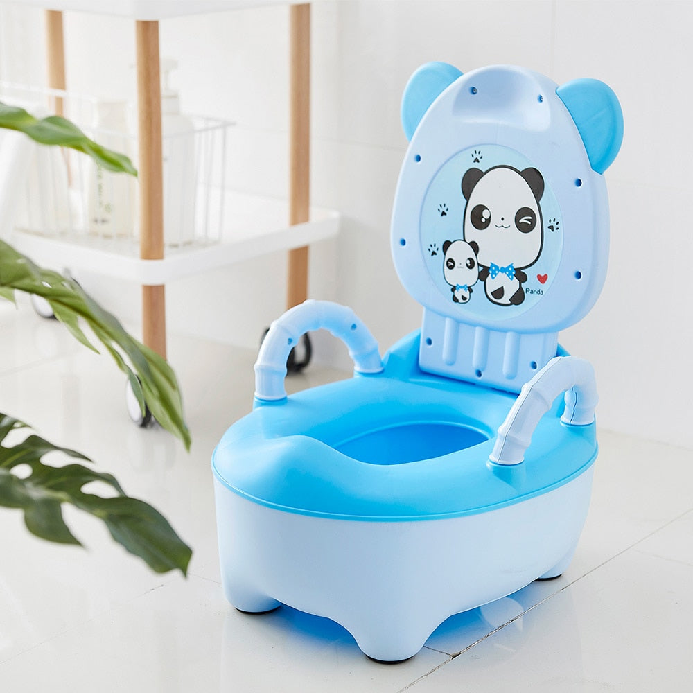 Compact kids portable potty training toilet chair, designed for small children.