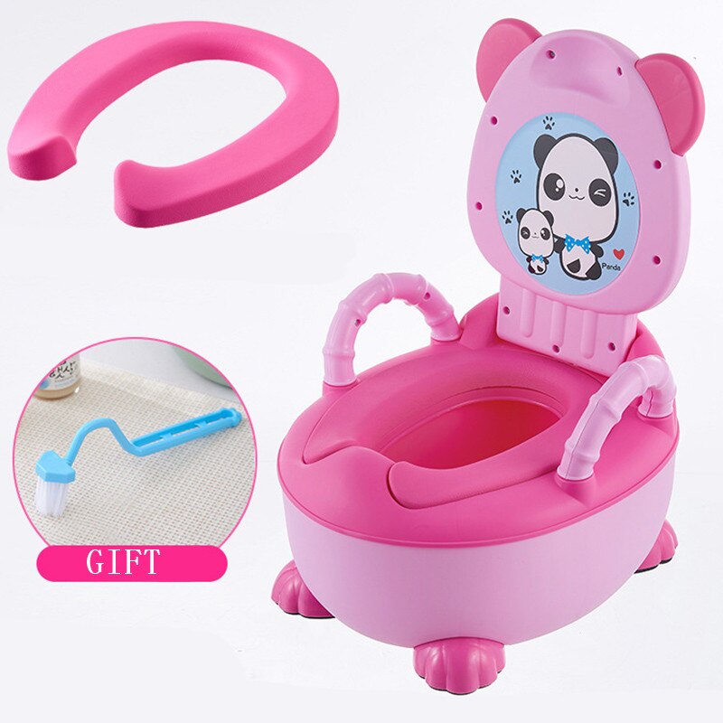 Baby training seat: a kids portable potty training toilet chair with splash guard.