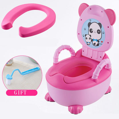 Baby training seat: a kids portable potty training toilet chair with splash guard.