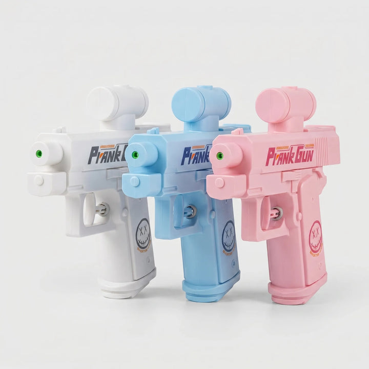 Colorful kids' prank water gun set, a novelty squirtgun toy for exciting summer outdoor parties & pool fun.