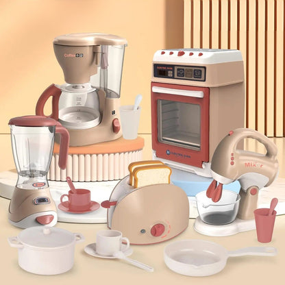 Kids' Pretend Play Kitchen Appliance Set, educational toy for imaginative roleplay with toy oven.