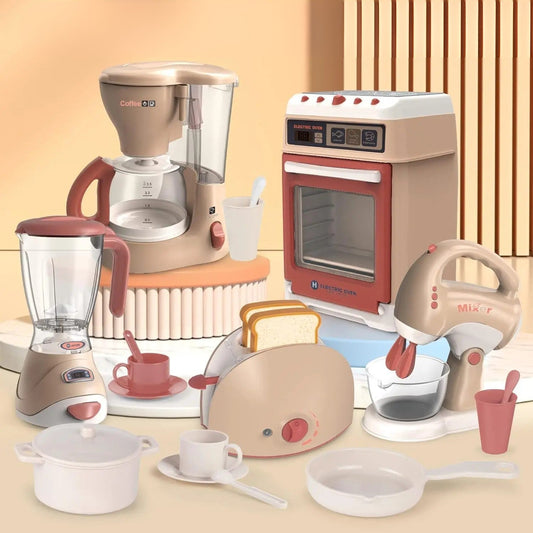 Kids' Pretend Play Kitchen Appliance Set, educational toy for imaginative roleplay with toy oven.