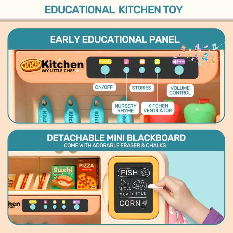 Vibrant kids kitchen toy set, featuring realistic elements for engaging and educational pretend play