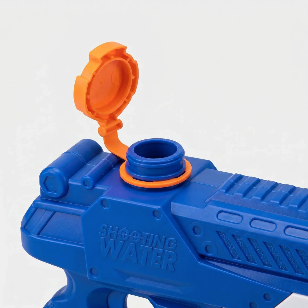 Ergonomic pump-action water blaster for kids, designed for hours of outdoor fun and engaging water play.