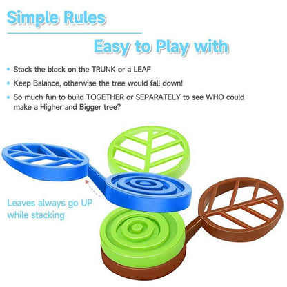 Rainbow stacking tree blocks, a fun activity toy fostering fine motor skills and creative play for kids