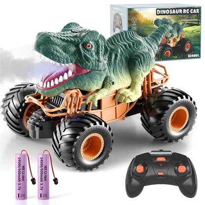 Collection of RC dinosaur vehicles, different species, ready for exciting adventures & playtime