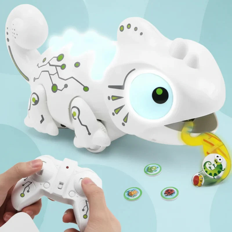 Interactive chameleon toy for kids, remote-controlled and designed to promote smart, engaging playtime