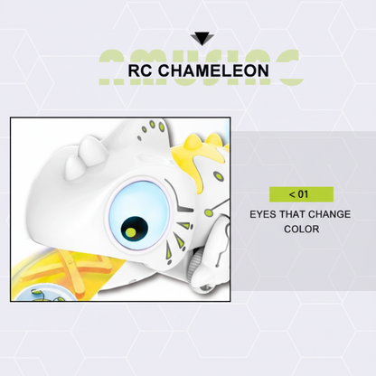 Innovative smart toy: a remote-controlled chameleon that changes colors, ideal for young explorers