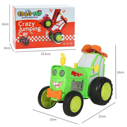 Durable yellow RC stunt tractor for kids, ideal boys and girls gift for outdoor fun