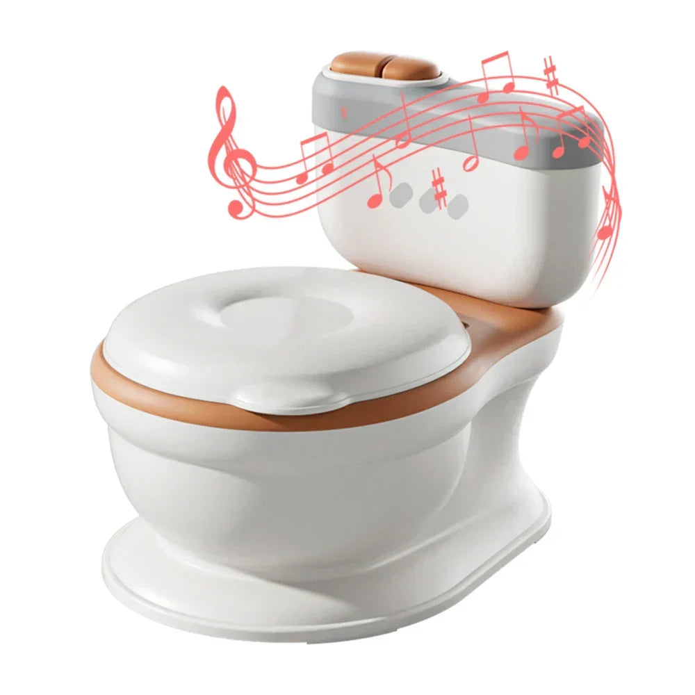 Kids' realistic potty training seat for toddlers, comfy design promotes successful bathroom training.