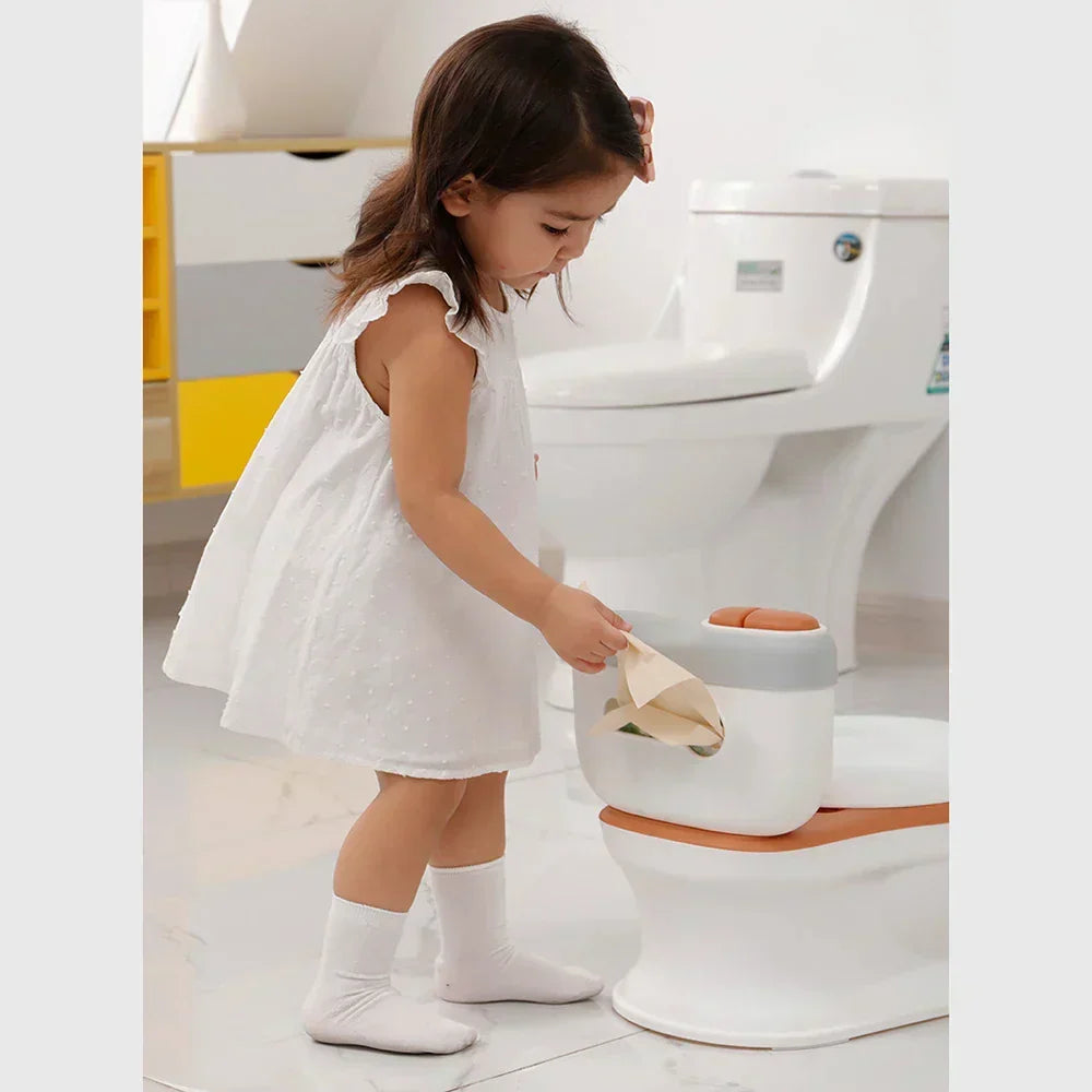 Child development musical potty seat, safe & comfy design assists kids in their potty training journey.