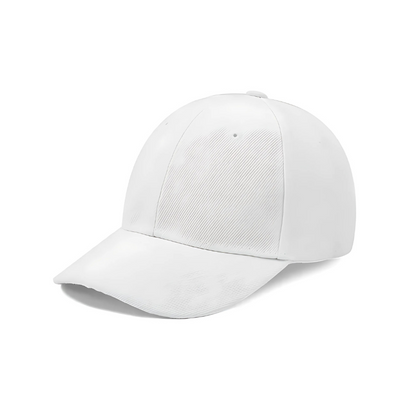 Close-up of the breathable cotton fabric on a kids' baseball cap, highlighting comfort for young wearers