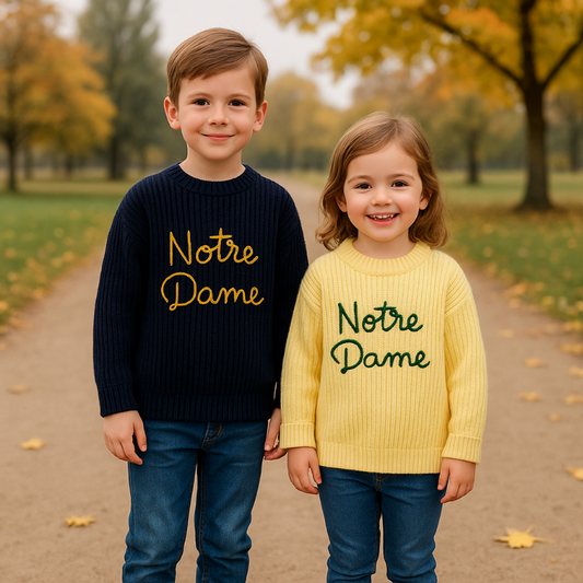 Kids' red crew neck sweatshirt with festive embroidery, perfect for holiday casual wear, long sleeve cotton blend.
