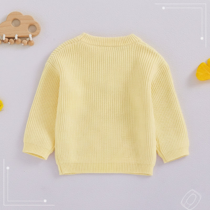 Toddler red embroidered sweatshirt, warm and stylish winter crew neck, ideal for festive celebrations.