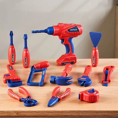 Educational play toolbox featuring colorful construction tools, perfect for creative young builders